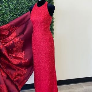Sherri Hill red beaded dress. New with tags